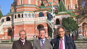 Marco Huibrechtse, Kees-Jan Bandt, Floris Marcus in Moskou